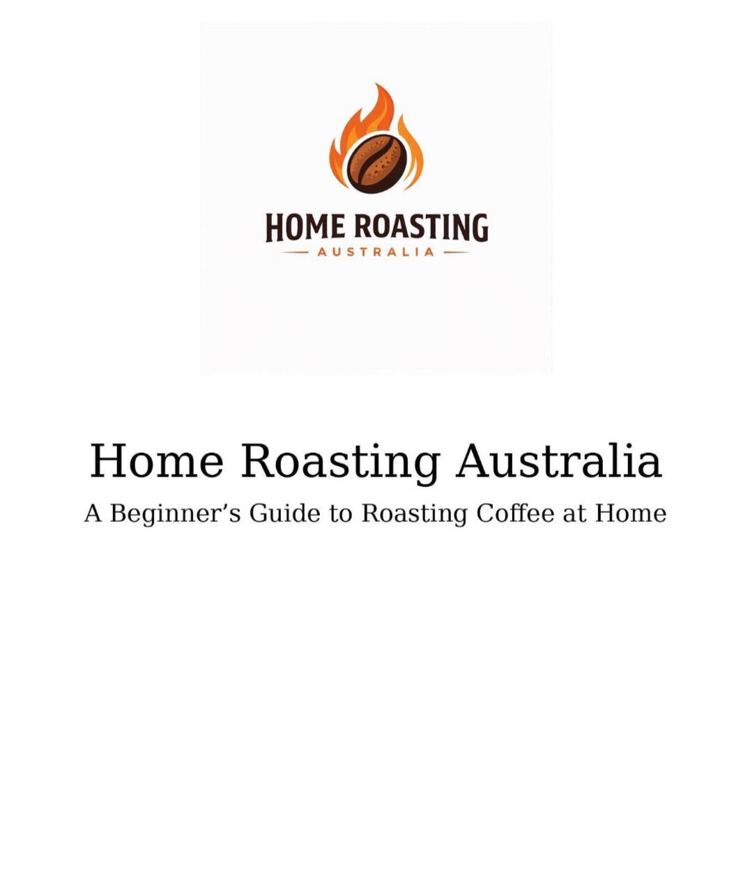 Coffee roasting guide cover page